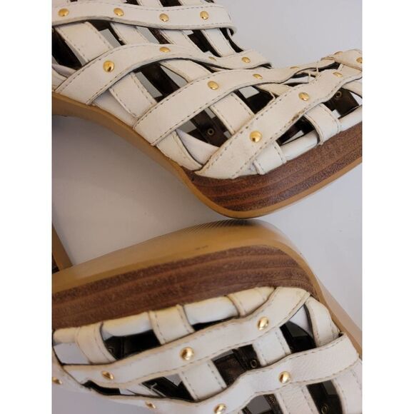 Women's Sandal Stiletttos summer boots studded BABY PHAT Marianela white 10 - Picture 11 of 12